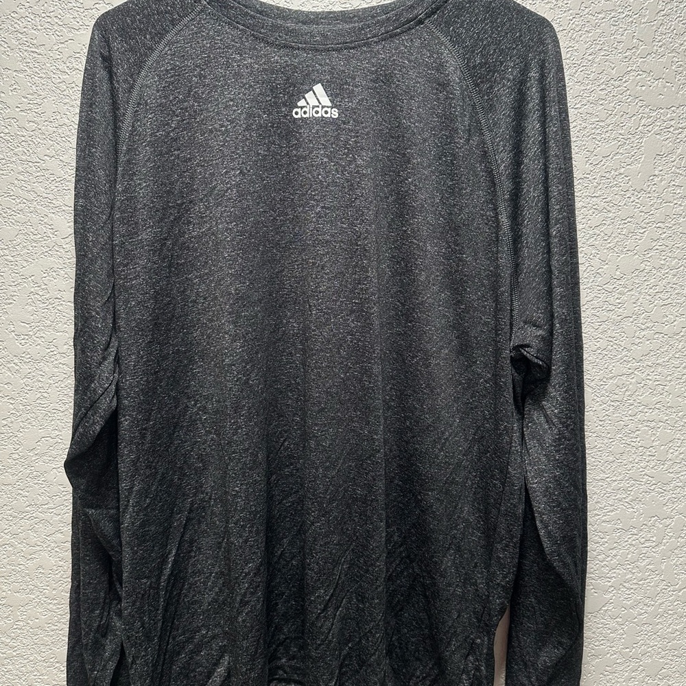 Adidas Men's Charcoal Long Sleeve Tee